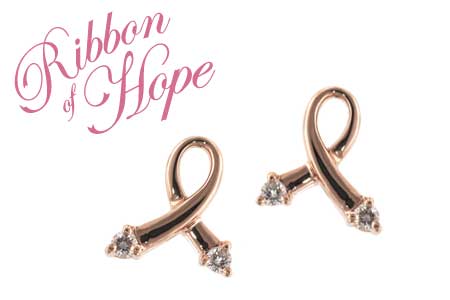 M027-72227: PINK GOLD EARRINGS .07 TW