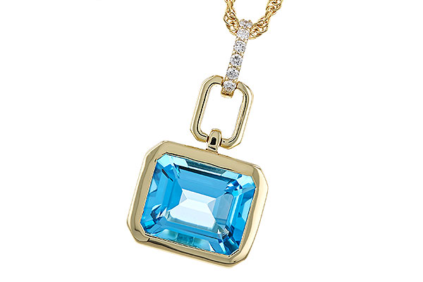 A302-22264: NECKLACE 3.26 BLUE TOPAZ 3.30 TGW (10x8MM BT)