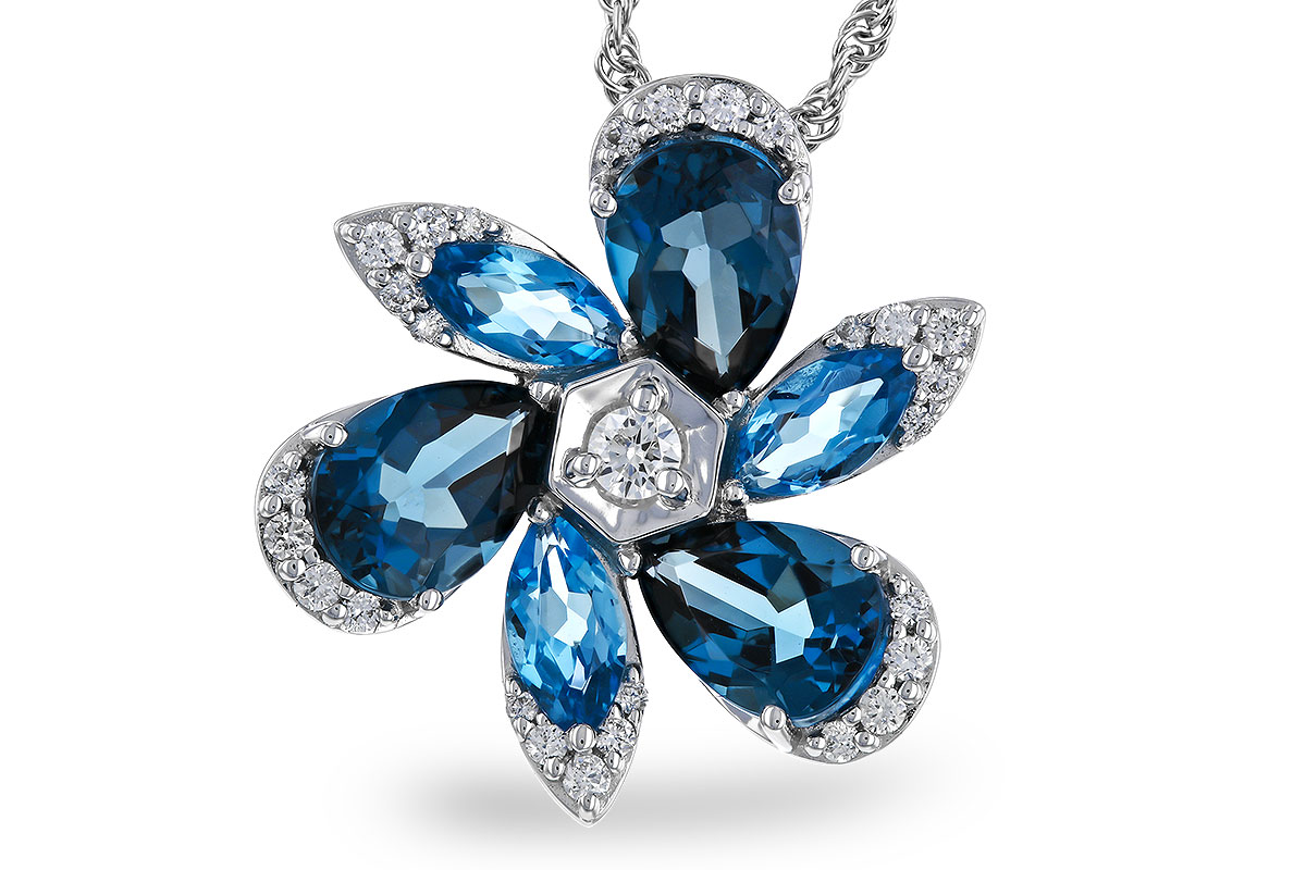 E302-22209: NECKLACE 3.03 BLUE TOPAZ 3.22 TGW