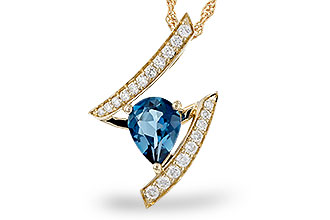 F302-19482: NECK 1.04 LONDON BLUE TOPAZ 1.23 TGW (8x6MM)