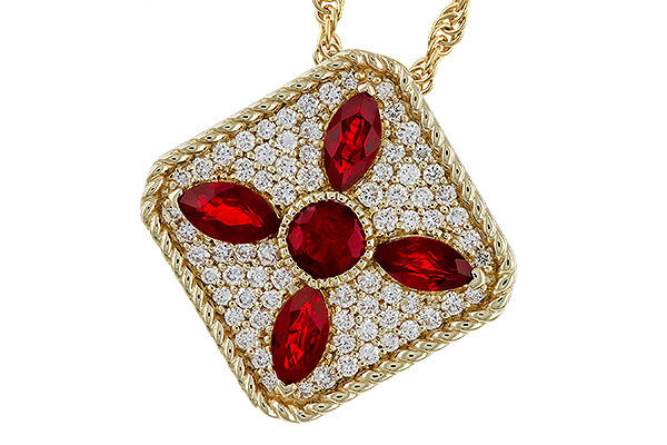 G302-23100: NECKLACE .81 TW RUBY 1.12 TGW